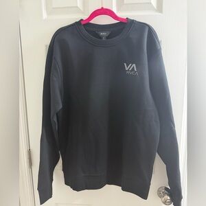 RVCA Wilson Crewneck Pullover Black Sweatshirt Sz Medium M